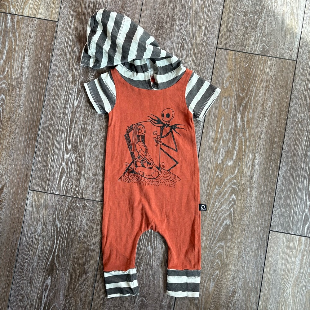 RAGS Disney Nightmare Before Christmas Jack & Sally Romper 3-6M